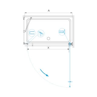 Душевой уголок RGW HO-045B (HO-011B + Z-050-2B + O-204B) 350604588-014 80x80см чёрный