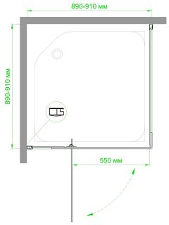 Душевой уголок Royal Bath HPV RB90HPV-C 90x90см белый
