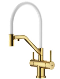 Смеситель для кухни Splenka S70.62.03 с подключением фильтра золотой сатин