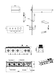 Душевой комплект Boheme Fusion 131-MG с термостатом брашированная золото матовое