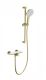 Смеситель для душа с гарнитуром Wonzon & Woghand ClickPlate WW-B2052-A-BG с термостатом брашированное золото