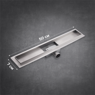 Душевой лоток РМС ТЛ-01-50х7 50см нержавеющая сталь