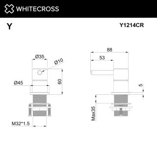 Смеситель для раковины WHITECROSS Y1214GL золото