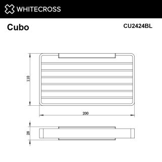 Мыльница-решетка подвесная WHITECROSS Cubo CU2424GL золото