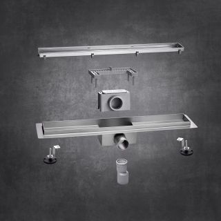 Душевой лоток РМС ТЛ-01-50х7 50см нержавеющая сталь