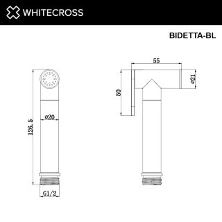 Гигиенический душ WHITECROSS BIDETTA-NIB брашированный никель