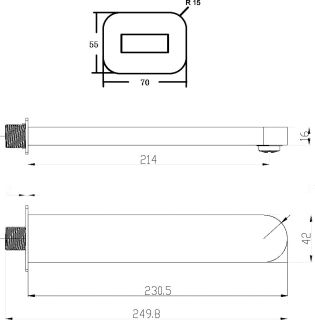 Излив для умывальника/ванны Ravak Chrome CR 027.00 X07P113