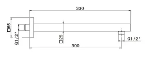 Кронштейн для верхнего душа Kerama Marazzi Futura 27672KM.21.018 хром