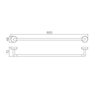 Полотенцедержатель Raglo R320.01.09 60 см графит