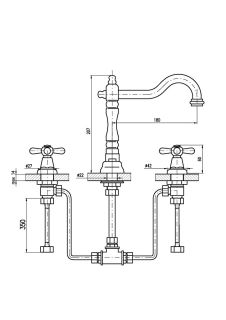 Смеситель для раковины Rav Slezak Morava retro MK532.5SM Бронза