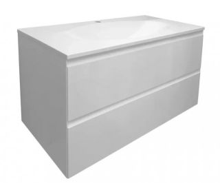 Подвесная тумба под раковину Эстет Malta ФР-00007059 100см два ящика белый