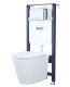 Комплект 3в1 IDDIS Basic BASC010i73 подвесной унитаз с инсталляцией и хромированной клавишей смыва