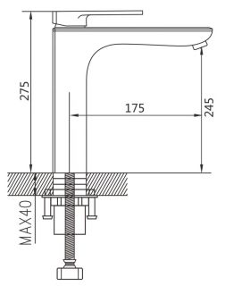 Смеситель для раковины Shevanik S8511 хром
