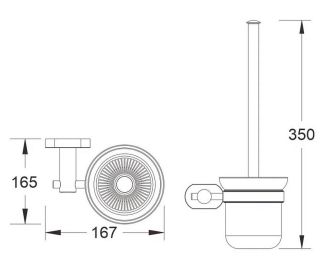 Ёршик для унитаза Shevanik SG5100H чёрный