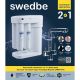 Смеситель для кухни Swedbe Selene Plus K8042BM в комплекте с фильтром Аквафор Морион чёрный