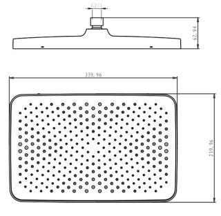 Верхний душ Raglo R451.52 34x22см хром