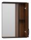 Зеркальный шкаф Misty Кедр 50см правый чёрный/орех