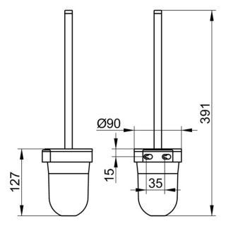 Ершик для унитаза Keuco City.2 02764010100 хром
