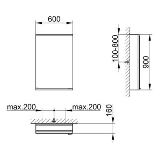 Зеркальный шкаф Keuco Royal Modular 2.0 800001061100100 60 см