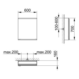 Зеркальный шкаф Keuco Royal Modular 800111060100100 60 см