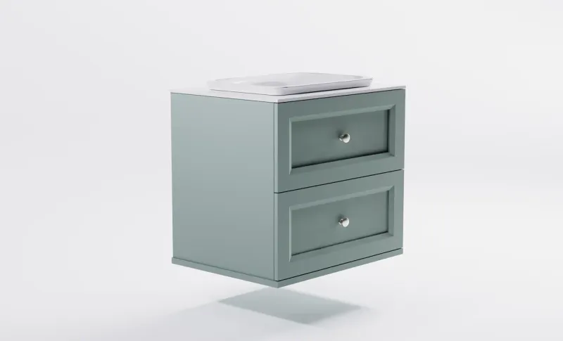 Тумба с раковиной Astra-Form Классик 4631177714283 80 см зелёный матовый