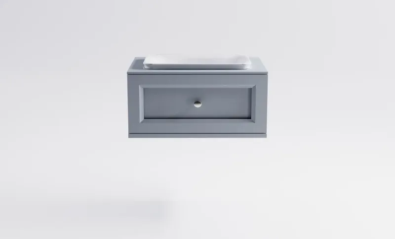 Тумба с раковиной Astra-Form Классик 4631177715495 80 см голубой матовый