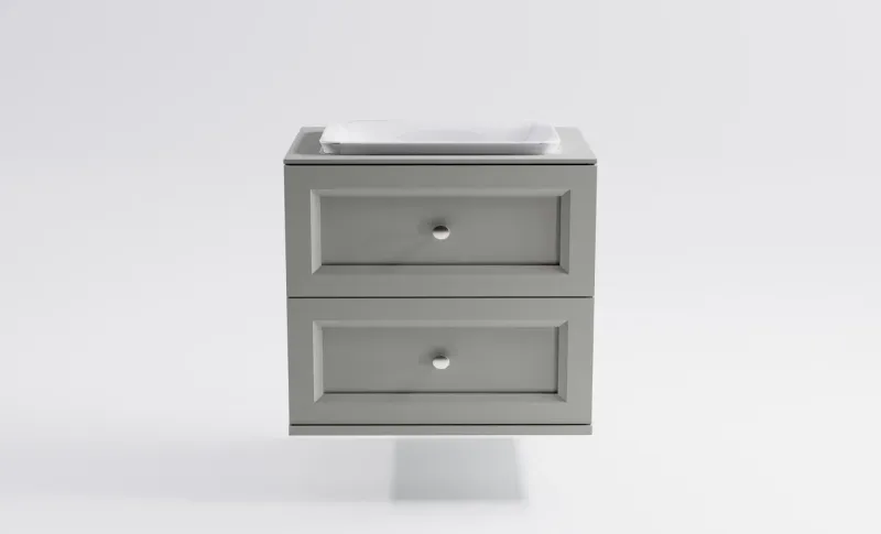 Тумба с раковиной Astra-Form Классик 4631177715747 80 см серый матовый