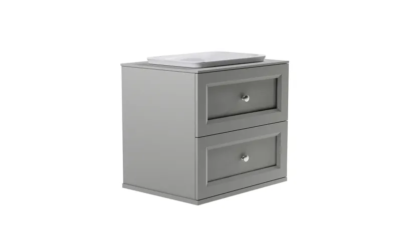 Тумба с раковиной Astra-Form Классик 4631177715747 80 см серый матовый