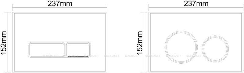 Клавиша смыва Aquanet AQ-PRO-01W 346765 белый