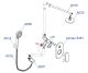 Wasserkraft A14030 Встраиваемый комплект для душа с верхней душевой насадкой и лейкой