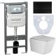 Комплект с инсталляцией Ceramica Nova CN3007_1002B_1000 унитаз Metric CN3007 крышка-сиденье с микролифтом и инсталляция Envision CN1002B с чёрной матовой кнопкой смыва Flat