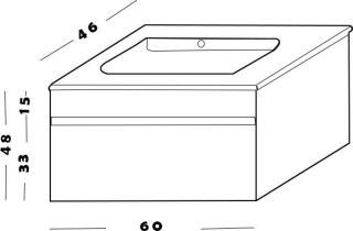 Тумба под раковину Armadi Art Vallessi 60см антрацит глянец 837-060-A glossy