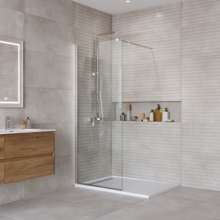 Душевая перегородка BelBagno KRAFT-L-1-70-C-Cr хром