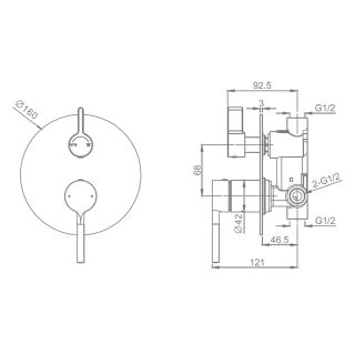 Смеситель для душа Raglo R20.272 хром