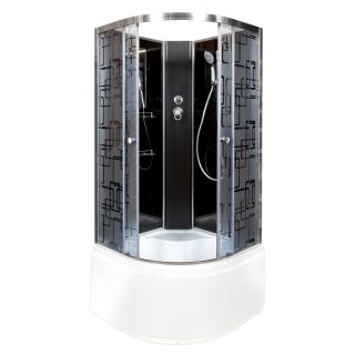 Душевая кабина Deto BМ4510 N (без крыши) BLACK 100х100х208 см