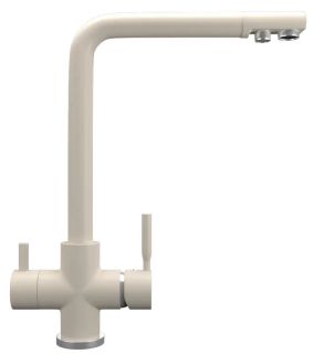 Смеситель для кухни Ulgran Quartz UQ-016-02 с дополнительным краном для питьевой воды лён