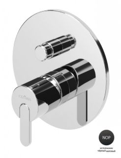 Встраиваемый однорычажный смеситель на 2 выхода, чёрный матовый Cezares LEAF-VDIM-NOP