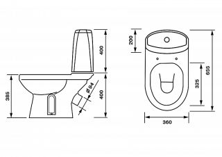 Унитаз-компакт Оскольская керамика Фиона Люкс белый 43901130021