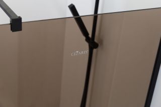 Душевая перегородка CEZARES LIBERTA-L-1-80-120-BR-NERO кронштейн 120см
