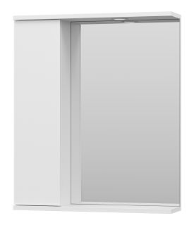 Зеркальный шкаф с подсветкой Misty Лира 60см левый белый