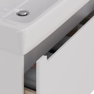 Тумба под раковину Lemark Buno mini LM05BM80T 80 см белый глянец