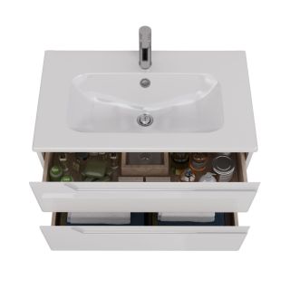 Тумба под раковину Lemark Miano LM06M80T 80 см белый глянец