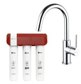 Смеситель для кухни Lemark LM3073C086 с фильтром для очистки жесткой воды Optima защита от накипи хром