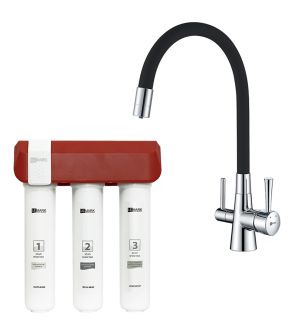 Смеситель для кухни Lemark LM3075C086 с фильтром для очистки жесткой воды Optima защита от накипи хром