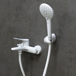 Смеситель для ванны Lemark Bronx LM3714MW белый