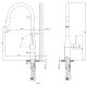 Смеситель для кухни Lemark Expert LM5086S с вытягивающимся поворотным изливом сталь