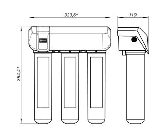 Смеситель для кухни Lemark LM7261BL086 с фильтром для очистки жесткой воды Optima защита от накипи чёрный