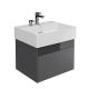 Тумба под раковину Kerama Marazzi Logica LOG.60.2\ST 60 см стальной серый