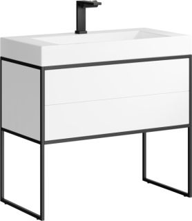 Напольная тумба под раковину Clarberg Logic LOG0109N 90см белый