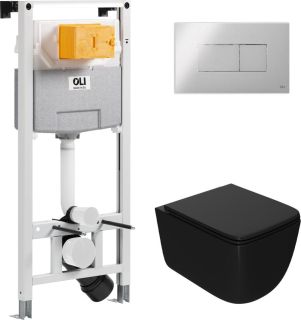 Комплект унитаза с инсталляцией Point Меркурий 879235pKA00+PN41831BM с сиденьем Микролифт